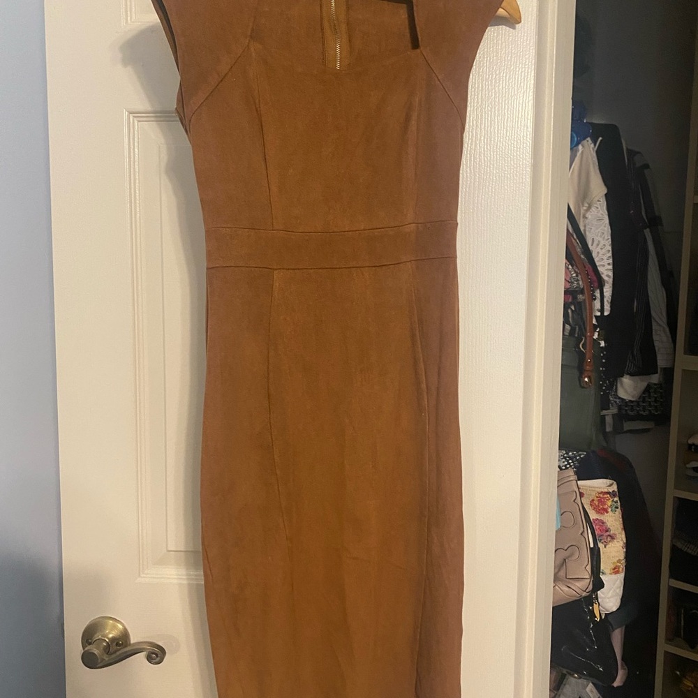 AKIRA Camel Midi Dress